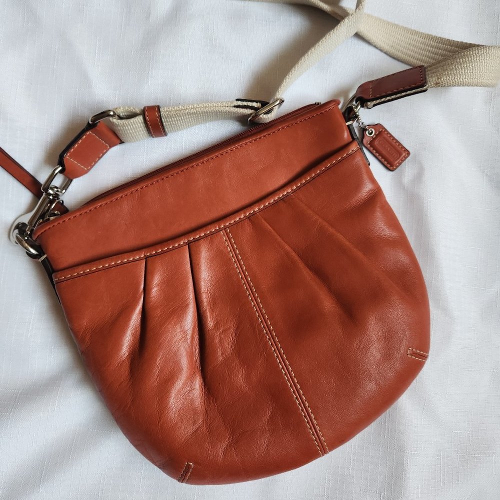 Coach Orange Leather Crossbody Bag
